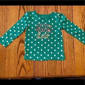 Toddler girl's Christmas shirt
